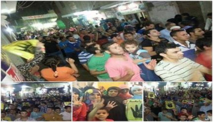 الجيزة - بالصور : مسيرة ليلية حاشدة لثوار ناهيا بمشاركة أم الشهيد حسني العقباوي