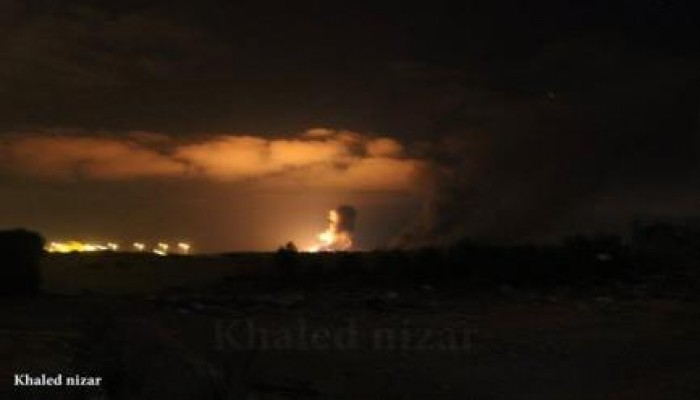 قصف صهيوني عنيف على قطاع غزة .. صور