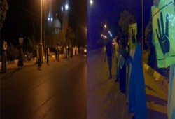 بسيون تطالب بإسقاط الانقلاب وعودة الشرعية في سلسلة بشرية