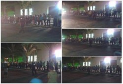 صور.. سلسلة بشرية تتحول الى مسيرة لشباب ضد الانقلاب بدمياط الجديده