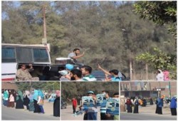 القليوبية - بالصور : سلسلة بشرية صباحية في بداية انتفاضة 3يوليو بعرب العليقات