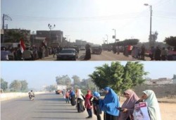 سلاسل بشرية لثوار الحسينية وفاقوس وكفر صقر للمشاركة في انتفاضة 3 يوليو