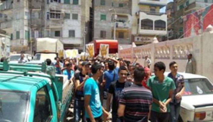 بدء الحراك الثوري بدمياط بمسيرة حاشدة لرافضي الانقلاب