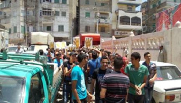 بدء الحراك الثوري بدمياط بمسيرة حاشدة لرافضي الانقلاب