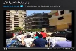 بالفيديو .. مسيرة حاشدة لطلاب ضد الانقلاب بميدان رابعة العدوية