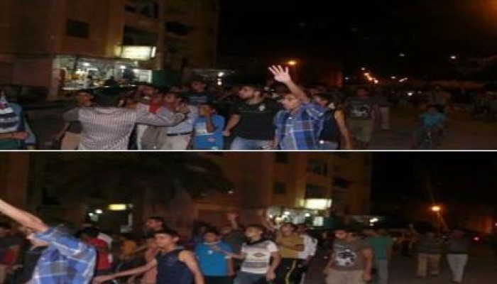 شباب ضد الانقلاب ببرج العرب يواصلون الصمود فى وجه العسكر