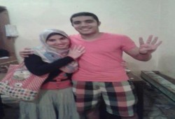 صورة للشهيدة ‫ "هبة جمال‬"  و اخيها المعتقل