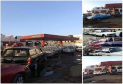 بالصور:ازمه البنزين فى مركز بلقاس تعود وبشده حيث يبيت المواطنين أمام المحطات ليلا في رمضان