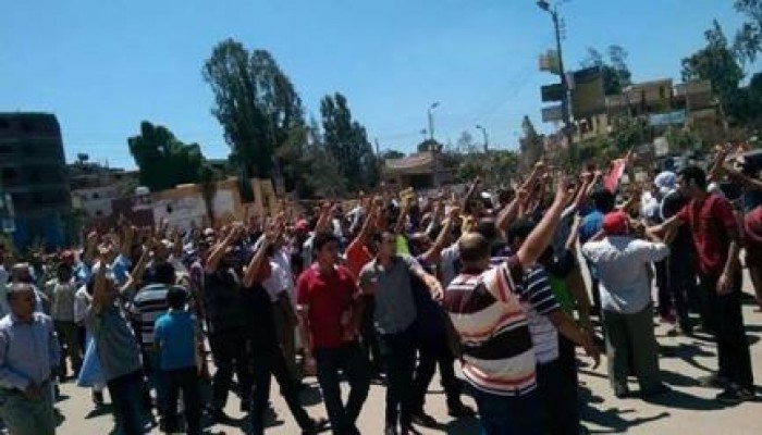 مسيرة حاشدة بكفرالشيخ ضد الانقلاب في جمعة الغضب