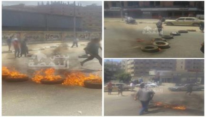 بالصور : ثوار الهرم يقطعون الطريق الرئيسي تنديداً بالاعتداء علي الحرائر ضمن جمعة الغضب