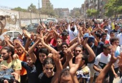 بالصور : الألاف في مسيرة شبرا الخيمة ضد الانقلاب ضمن فعاليات جمعة الغضب