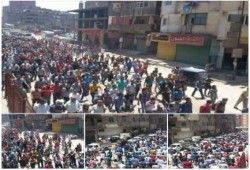 مشهد رهيب بالصور: الألاف من الأهالي والثوار يشيعون جنازة الشهيد أحمد حسين شهيد شبرا الخيمة