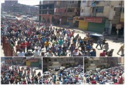 مشهد رهيب بالصور: الألاف من الأهالي والثوار يشيعون جنازة الشهيد أحمد حسين شهيد شبرا الخيمة
