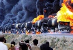 "طالبان" تفجر 200 شاحنة للقوات الامريكية و"الناتو"