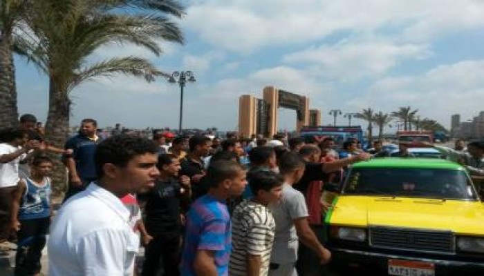 امن الانقلاب يفرق وقفه احتجاجيه لصيادي رشيد احتجاجا علي ارتفاع اسعار السولار