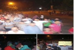 مسيرة ليلية  لاحرار عرب العليقات مركز الخانكة