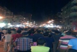 الشرقية - بالصور : شباب ديرب نجم يفاجئون امن الانقلاب بمسيرة حاشدة عقب صلاة التراويح