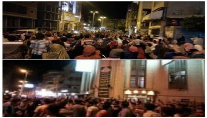 صور.. مسيرة ليلية حاشدة لرافضى الانقلاب بدمياط للتنديد بالانقلاب العسكرى