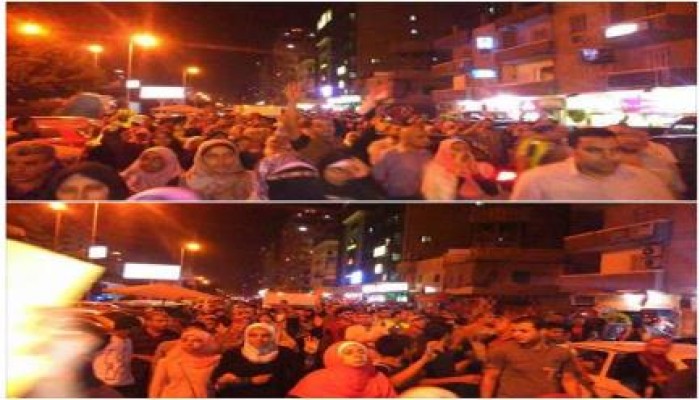 بالصور : ثوار الاسكندرية يخرجون في مسيرة ليلية حاشدة ضد الانقلاب العسكري