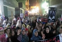 الجيزة - بالصور : ثوار ناهيا ينتفضون بمسيرة ليلية ضد الانقلاب العسكري