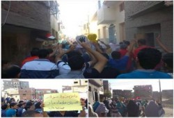 تفاعل كبيرمن المواطنين مع مسيرة لرافضى الانقلاب بالبصارطه دمياط بسبب ارتفاع الاسعار