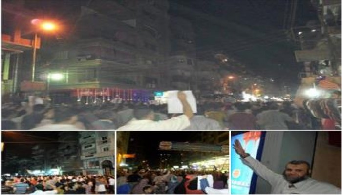 الغربية : مسيرة ليلية حاشدة بمدينة طنطا في تحدي من الثوار لآمن الانقلاب