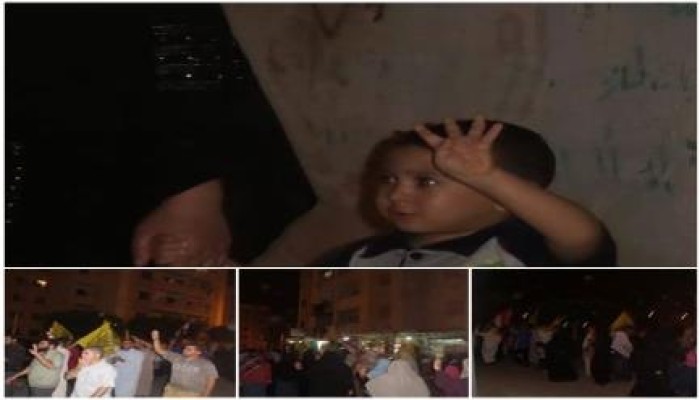 بالصور : ثوار برج العرب يخرجون في مسيرة ليلية حاشدة ضد الانقلاب العسكري