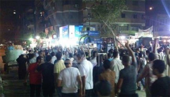 مسيرة ليلية بالمهندسين للتنديد بالعدوان علي غزة