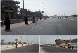 سلسلة بشرية لأحرار البصارطة بدمياط للتنديد بالانقلاب العسكرى