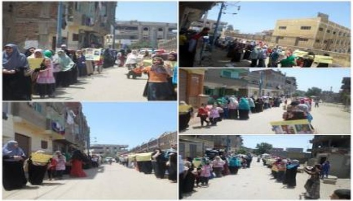 ‏الدقهلية : مسيرة لحركة نساء ضد الإنقلاب بقرية "أويش الحجر" فى ذكرة مذبحة المنصة