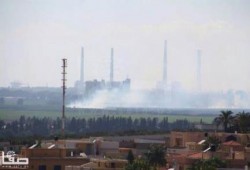بالصور.. سقوط صاروخ قرب محطة الكهرباء الكبري في "الكيان الصهيوني"