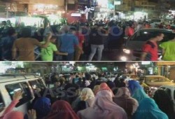 حرق بوكس ب‏السويس بعد اعتداء على  مسيرة مناهضة للانقلاب