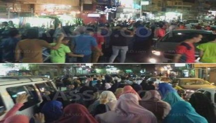 حرق بوكس ب‏السويس بعد اعتداء على  مسيرة مناهضة للانقلاب