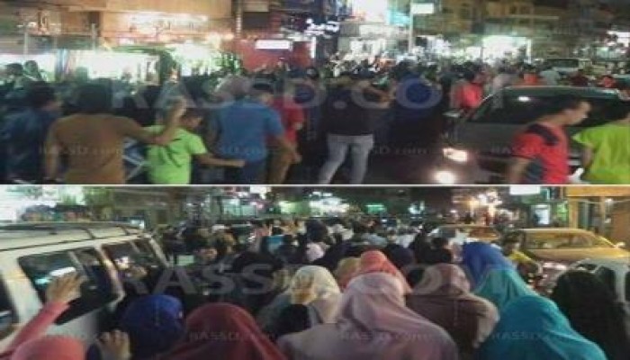 حرق بوكس ب‏السويس بعد اعتداء على  مسيرة مناهضة للانقلاب