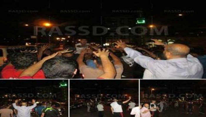 "أولتراس" ربعاوي في مسيرة ليلية مناهضة للانقلاب ببورسعيد.