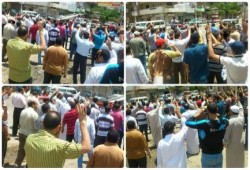 وقفه لعفاريت أبوحمص بالبحيرة  للتنديد بجرائم الانقلاب والعدوان على غزه