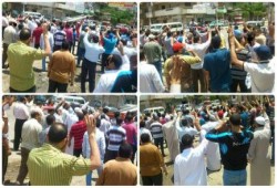 وقفه لعفاريت أبوحمص بالبحيرة  للتنديد بجرائم الانقلاب والعدوان على غزه