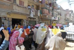 البحيرة : نساء ضد الإنقلاب بدمنهور تتظاهر رفضا للإنقلاب ودعما لصمود غزة