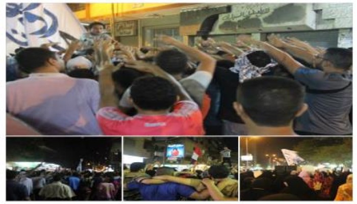 مسيرة ليلية حاشدة بإمبابة لرفض الانقلاب العسكري ودعم غزة