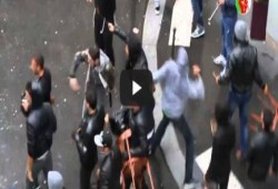 بالفيديو : حرب شوارع بفرنسا بين اليهود والجزائريين بسبب غزة