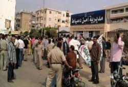 معتقلوا سجن جمصه يتظاهرون بداخله رفضا للاحكام الصادره على 101 من رافضى الانقلاب بدمياط