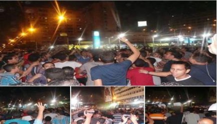 تظاهرات رافضه للانقلاب فى ميدان رمسيس فى ذكرى مذابح رمسيس