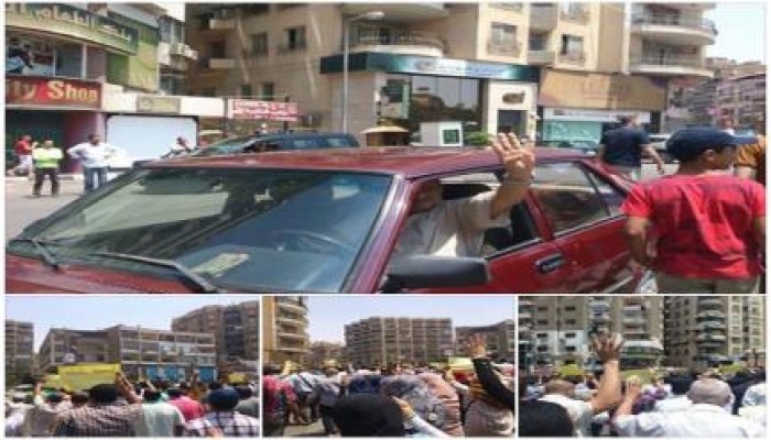 ثوار المقطم ينتفضون بمسيرة حاشدة ضد الانقلاب ضمن فعاليات لبيك يا غزة