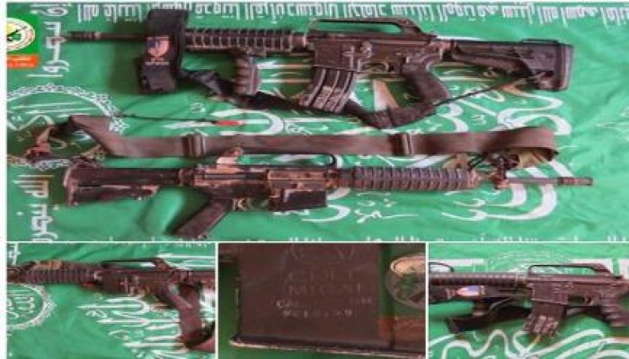 صور قطعتي السلاح اللتان غنمهما مجاهدو القسام في عملية صوفا اليوم