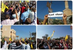وقفه احتجاجيه لعفاريت أبوحمص ضد الانقلاب العسكرى والعدوان على غزه قبيل المغرب