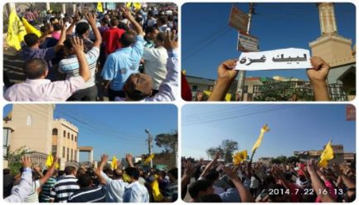 وقفه احتجاجيه لعفاريت أبوحمص ضد الانقلاب العسكرى والعدوان على غزه قبيل المغرب