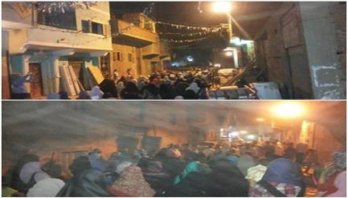 بالصور : ثوار حلوان ينظمون مسيرة حاشدة ضد الانقلاب عقب التراويح وسط ترحيب الأهالي