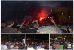 حركة طلاب وشباب ضد الانقلاب تشعل مسيره ليلية  ببرج العرب