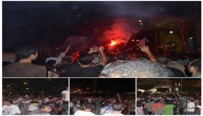 حركة طلاب وشباب ضد الانقلاب تشعل مسيره ليلية  ببرج العرب