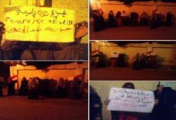 الدقهلية - منية النصر : سلسلة بشرية نسائية بقريتي "برمبال القديمة" و"الرياض" ليلاً